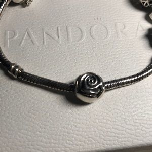 Pandora RETIRED Rose Charm Sterling Silver